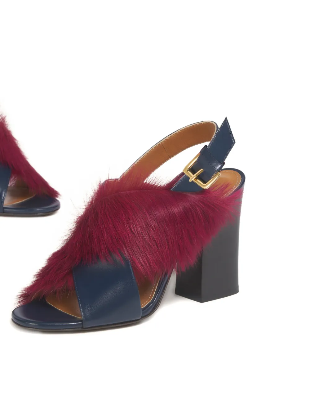 Marni Sandalen met gekruiste bandjes en gesp Blauw