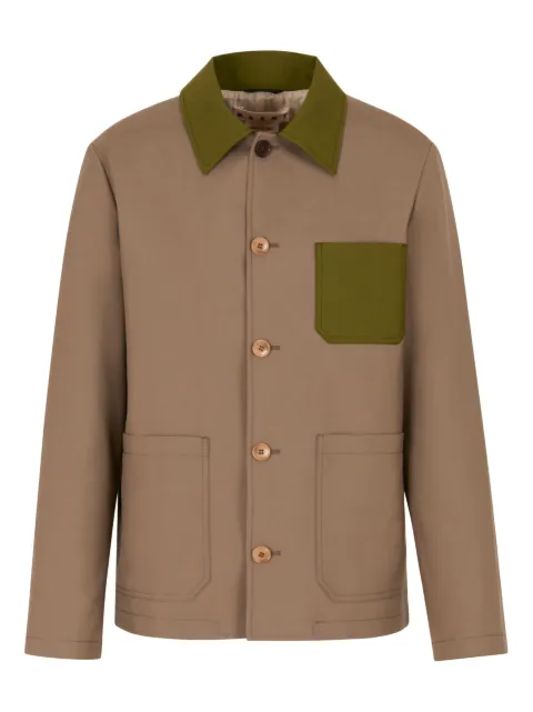Marni Hemdjacke mit Kontrastkragen