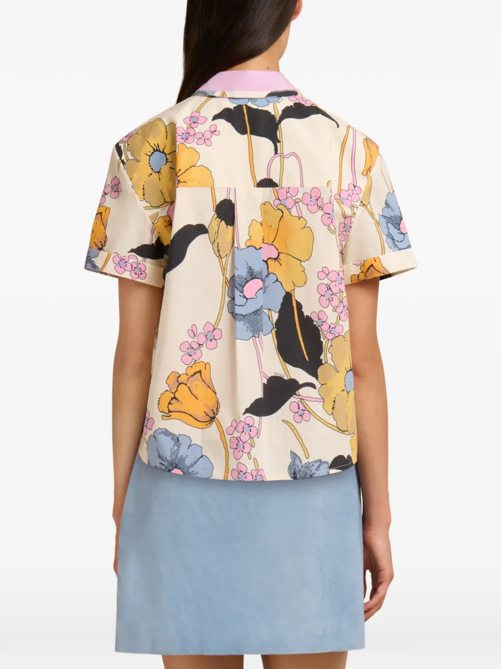  Marni Floral-print Pocket Shirt - Neutrals 