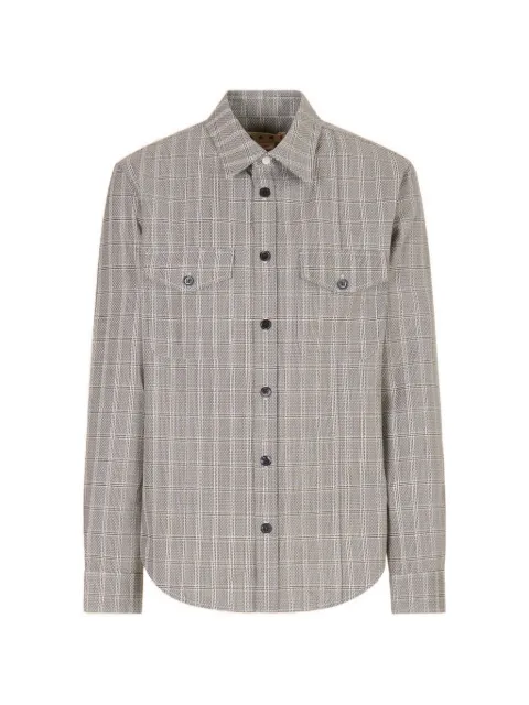 Marni wool shirt with tartan check