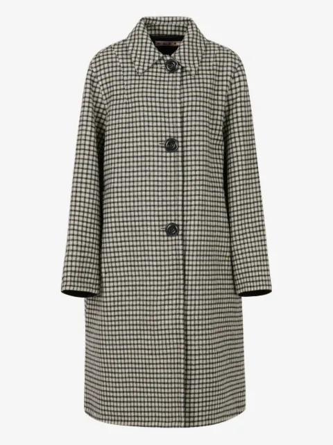 Marni collared checked coat