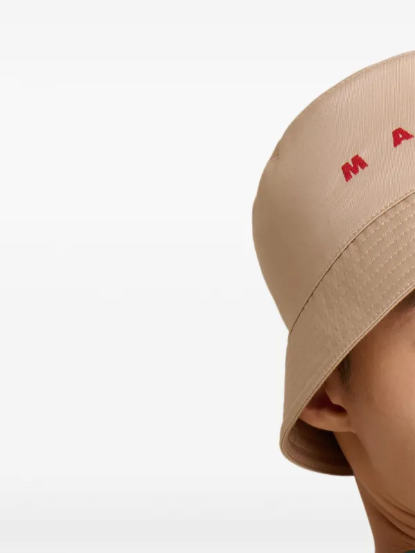 MARNI バケットハット Marni ロゴ バケットハット | ニュートラル | FARFETCH JP