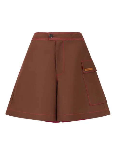 Marni logo-patch shorts