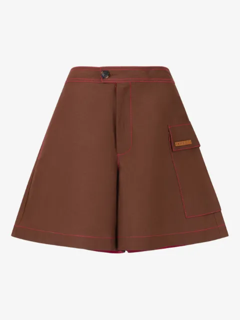 Marni logo-patch shorts