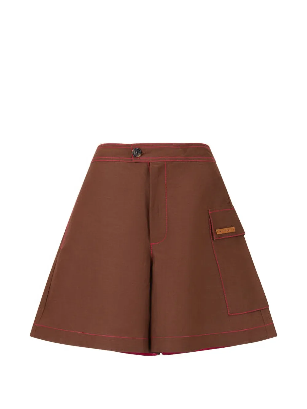 Marni Shorts mit Logo-Patch - Braun