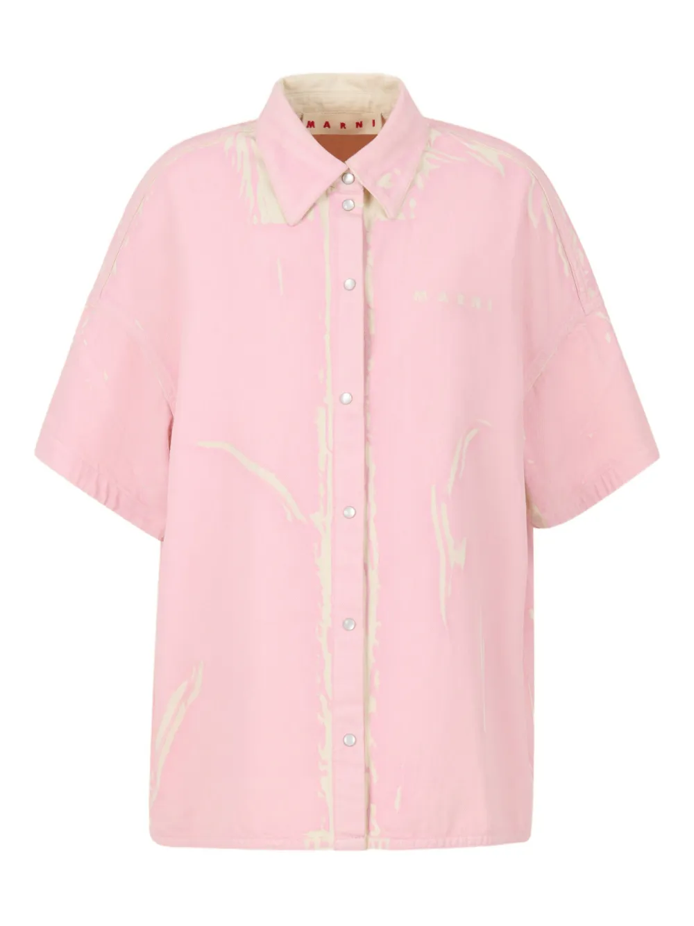 Marni Camicia denim a maniche corte - Rosa