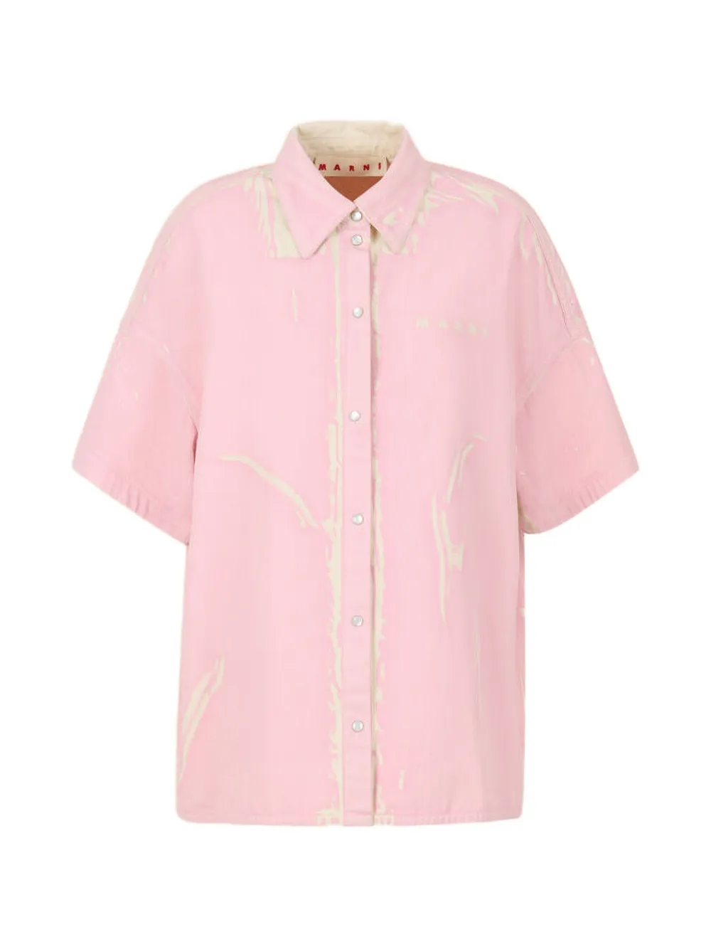 Marni Kurzärmeliges Jeanshemd - Rosa