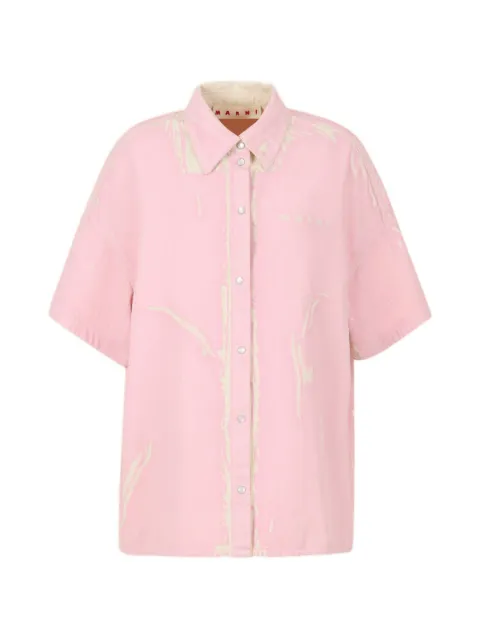 Marni screen-printed denim shirt