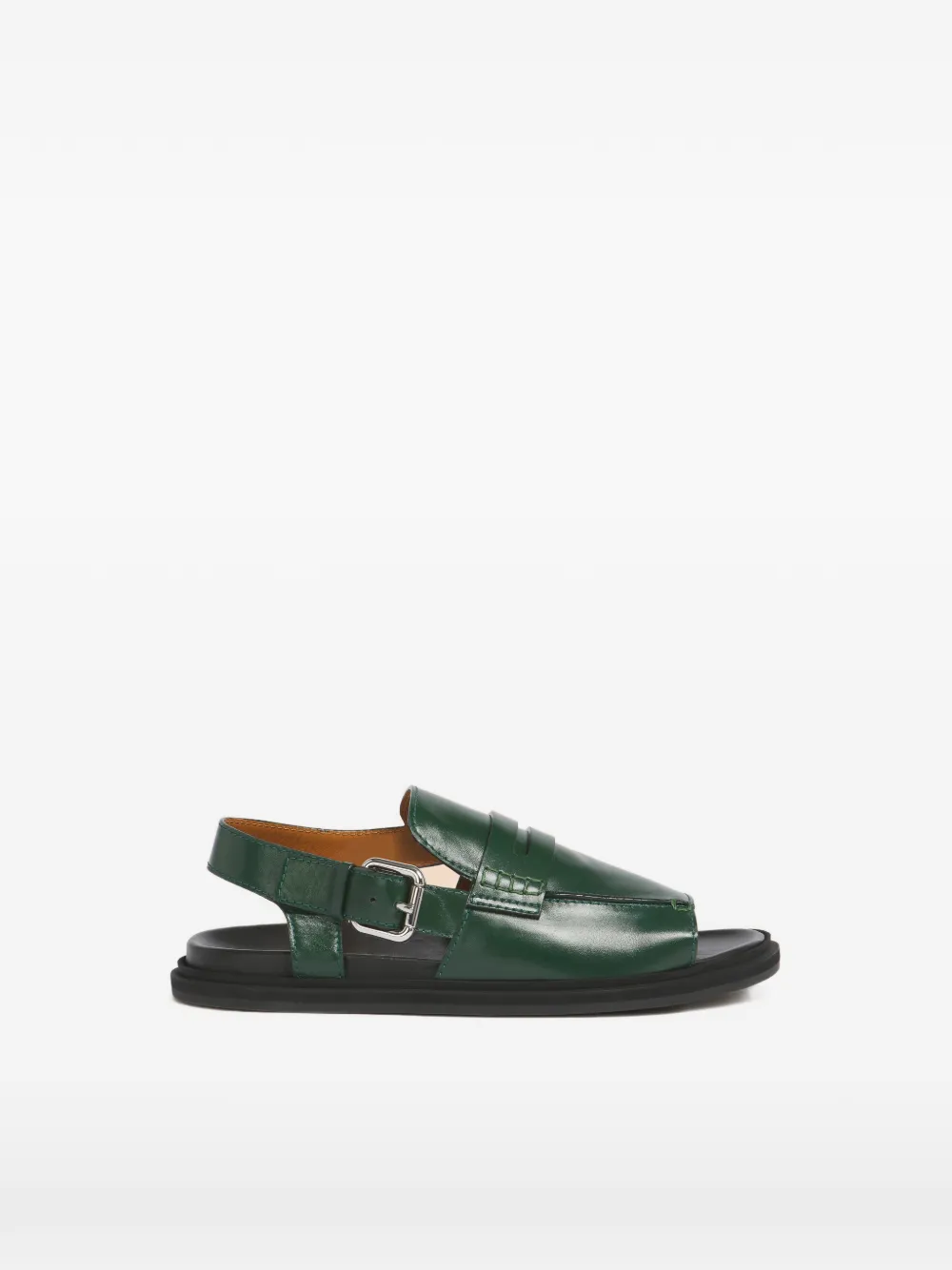 Marni Fussbett Buckle-strap Sandals In Green