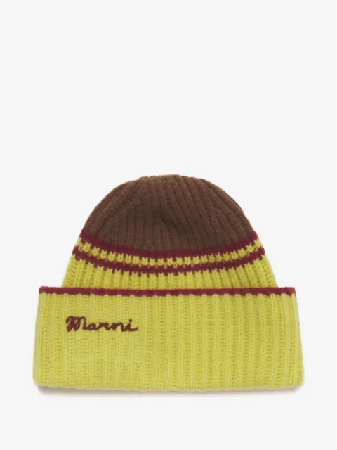 Marni wool-cashmere fisherman's rib beanie