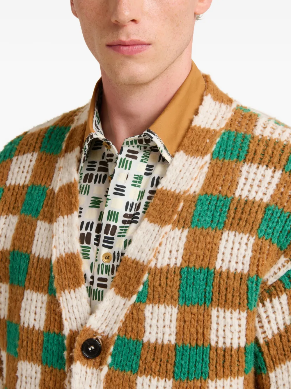 Marni Vest met geruit patroon Bruin