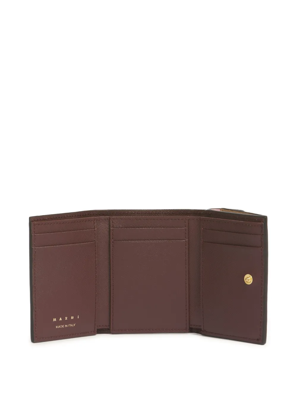 tri-fold saffiano-leather wallet