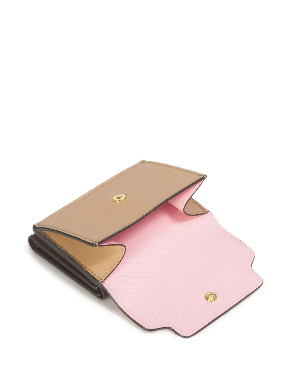 tri-fold saffiano-leather wallet