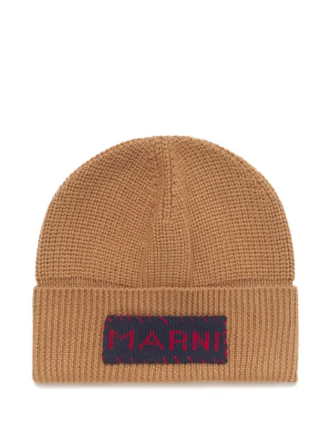 Marni ribbed beanie hat