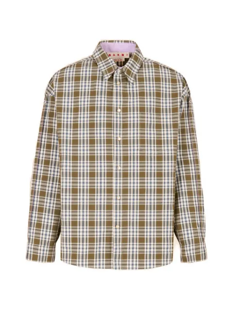 Marni compact cotton shirt with checked pattern