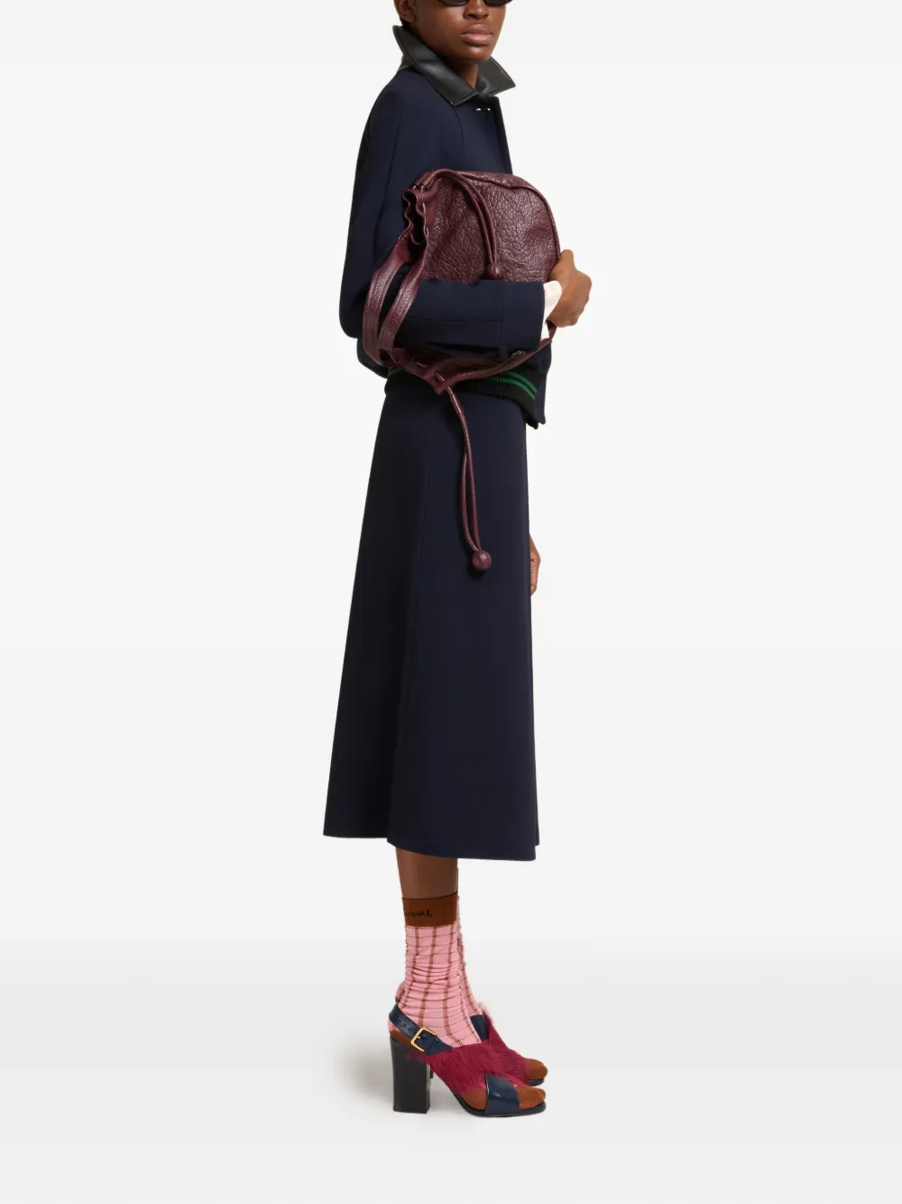  Marni Embroidered-detail Bomber Jacket - Blue 