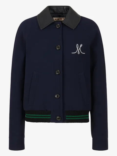 Marni embroidered-detail bomber jacket