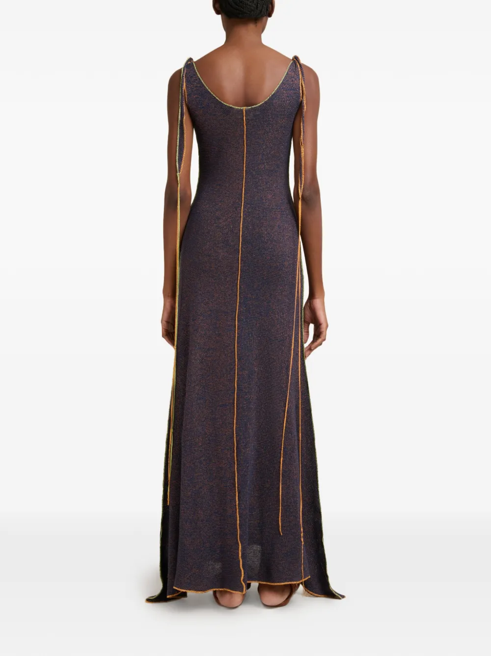  Marni Tie-strap Knitted Maxi Dress - Blue 
