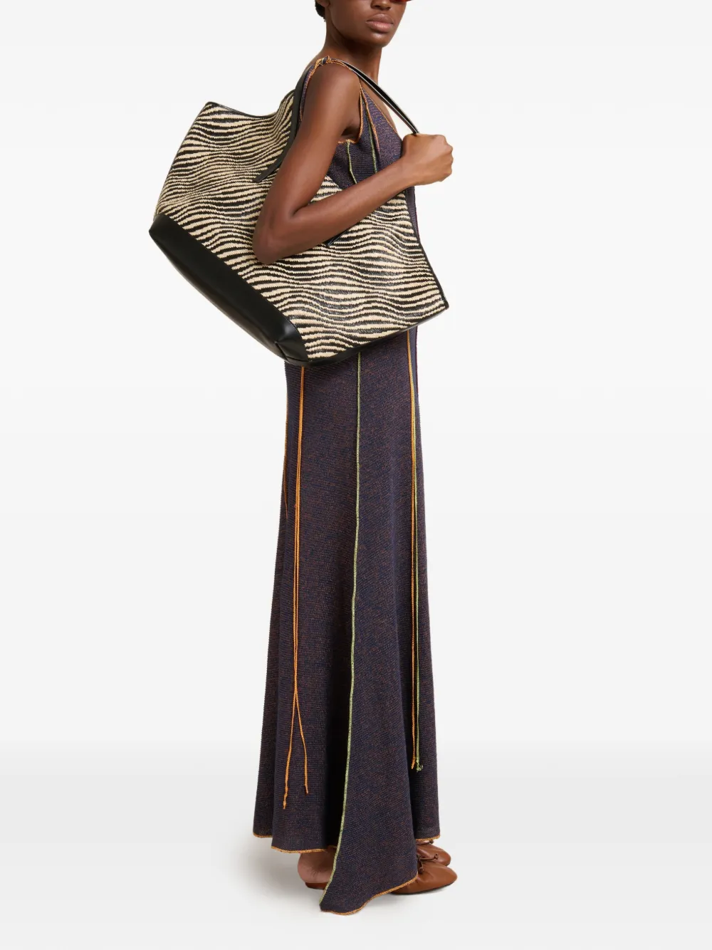  Marni Tie-strap Knitted Maxi Dress - Blue 