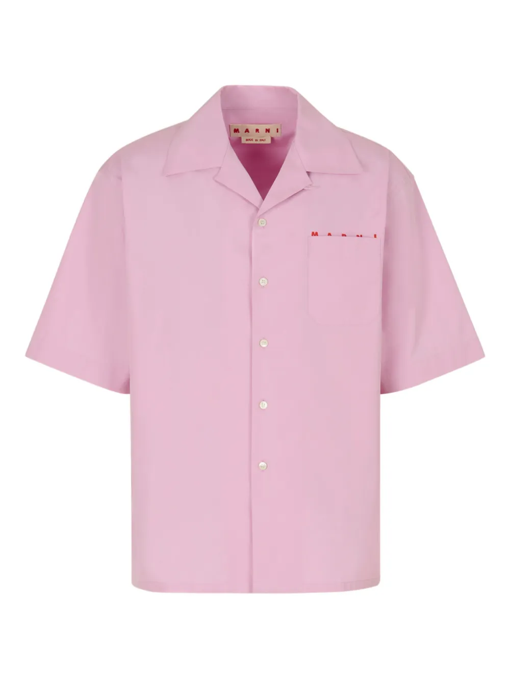 Marni Camicia con taschino e logo - Rosa