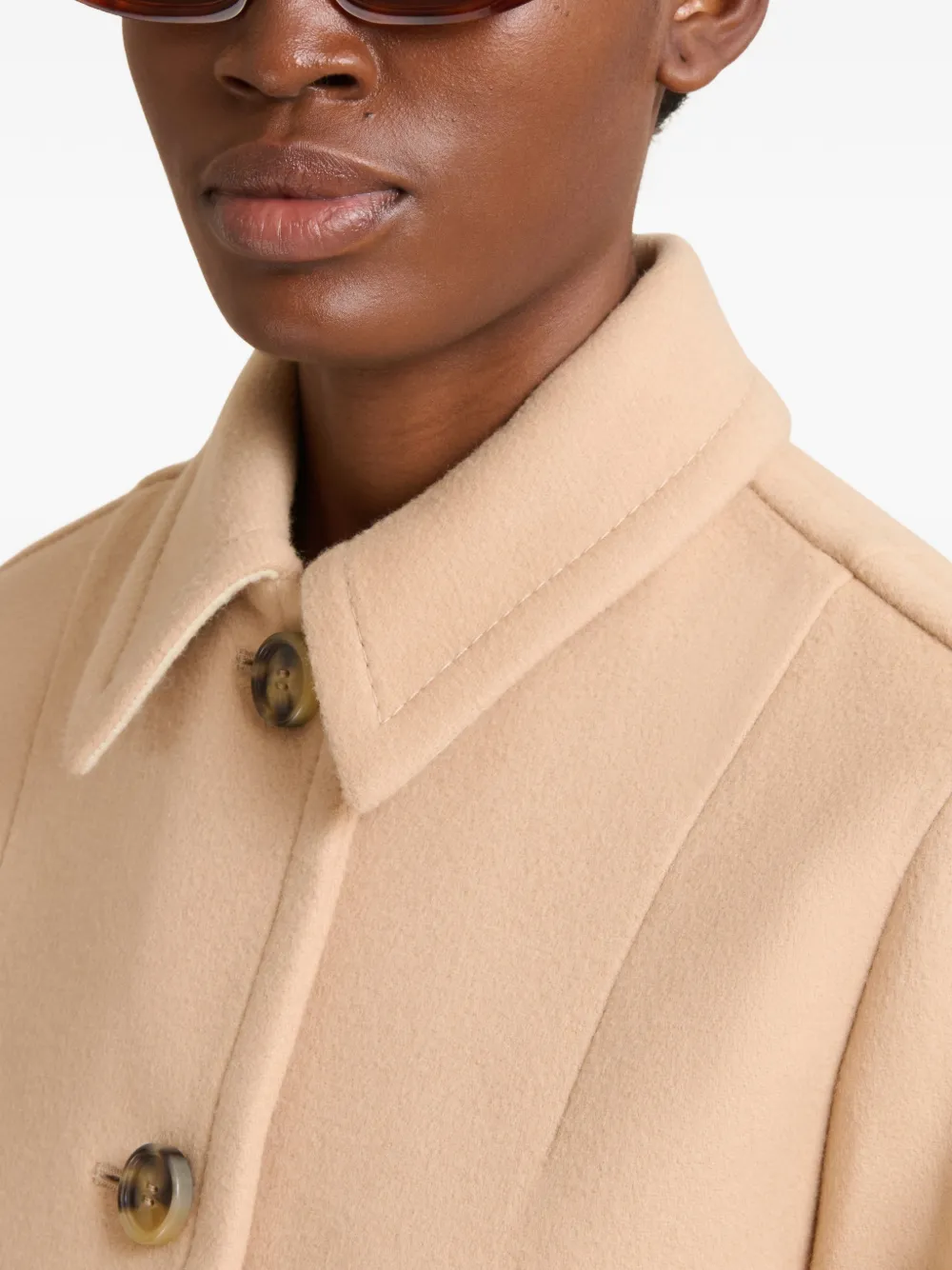 Marni Buttoned Jacket In Neutral