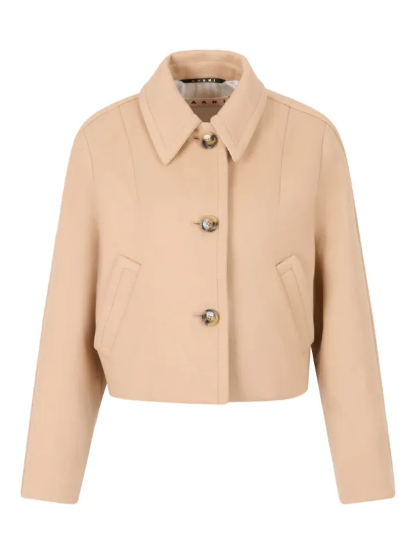 Marni Buttoned Jacket in Neutrals