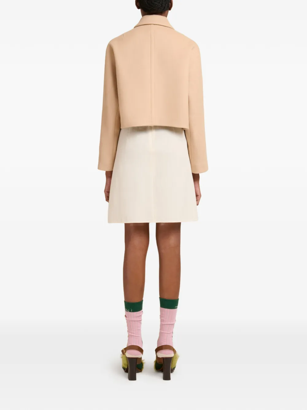 Marni Buttoned Jacket In Neutral
