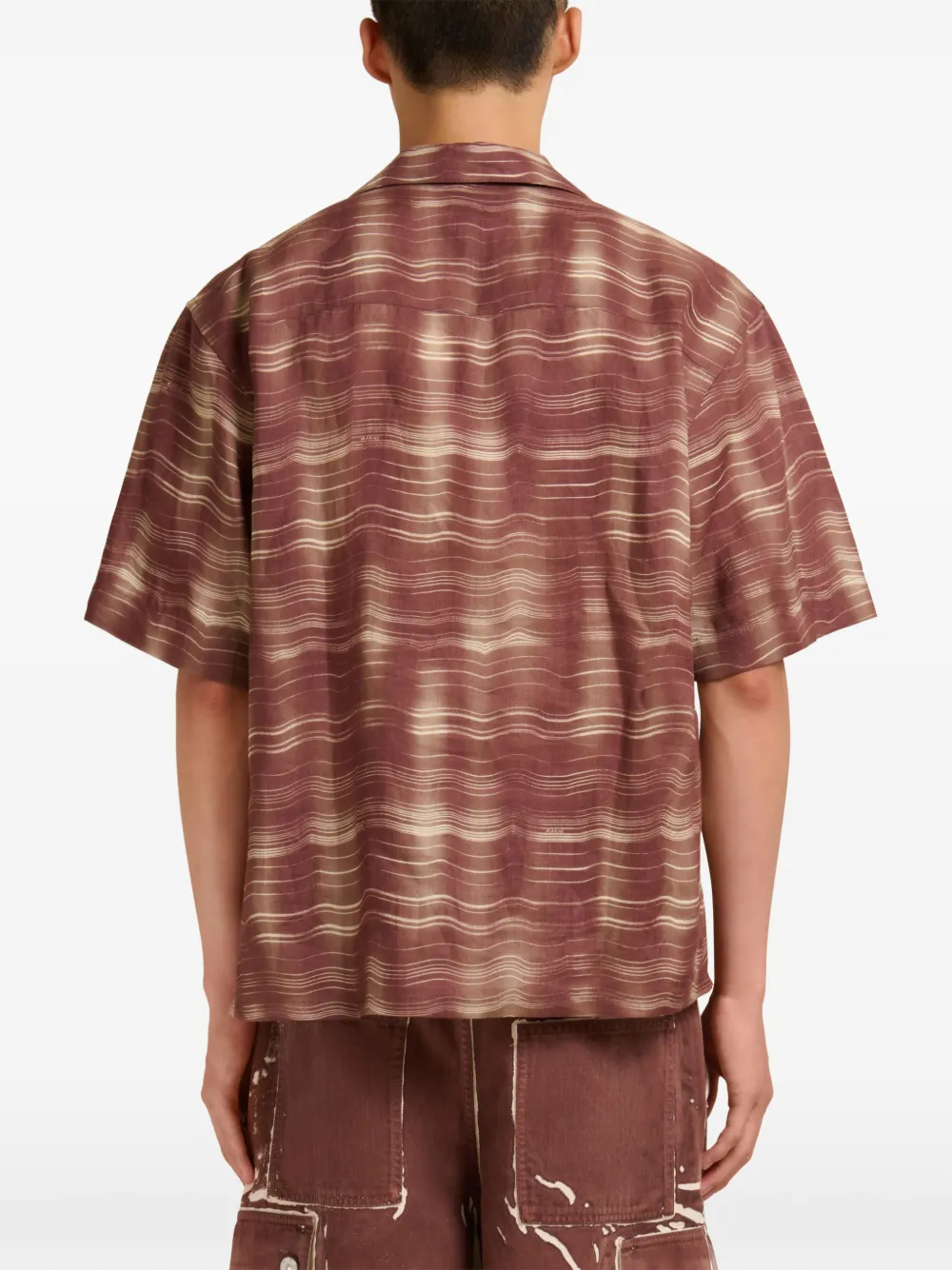 Marni Ramie bowlingshirt met Carousel-print Rood