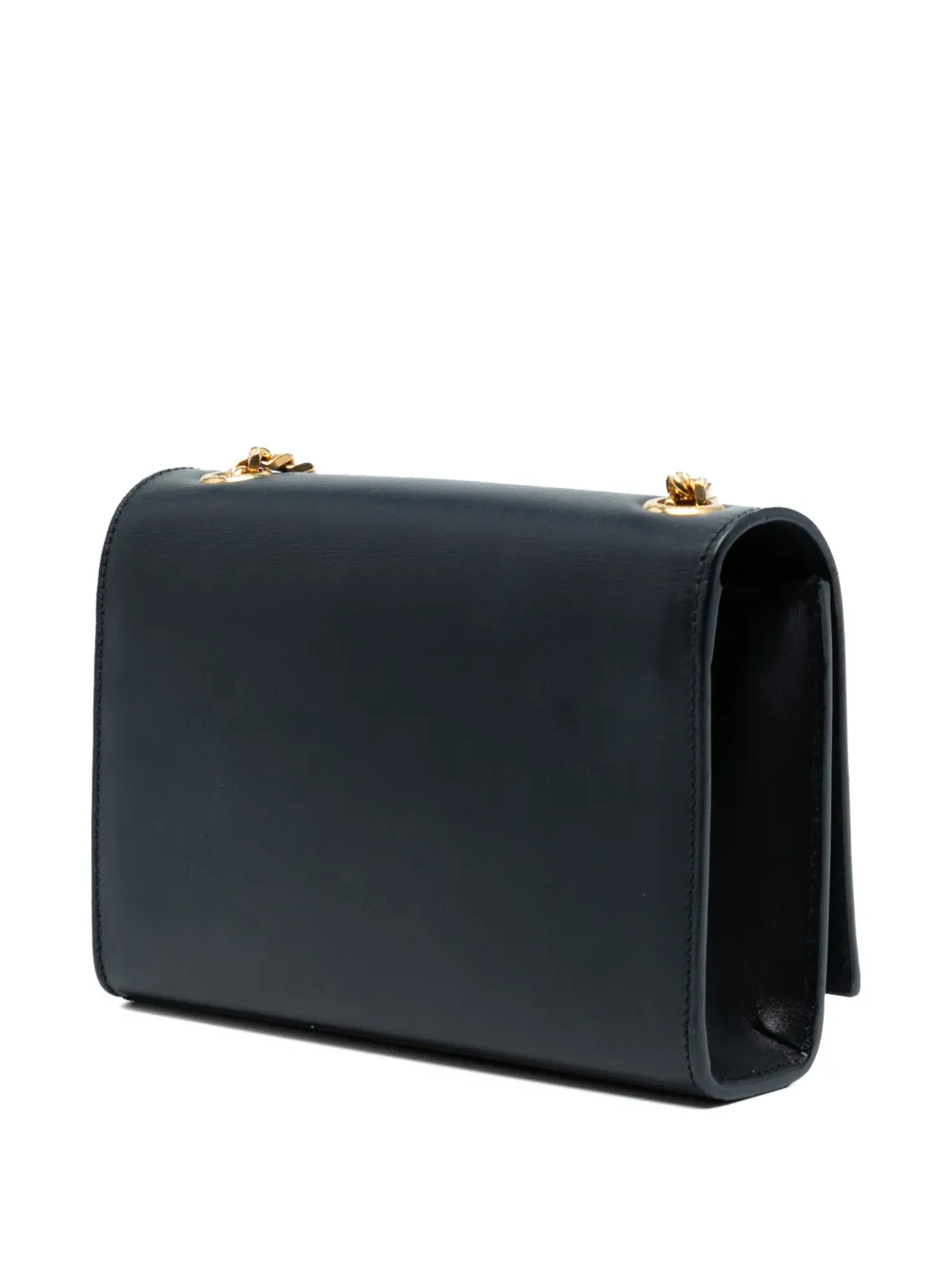 Pre-owned Saint Laurent 2016 Small Leather Monogram Kate Tassel Crossbody Bag In Black