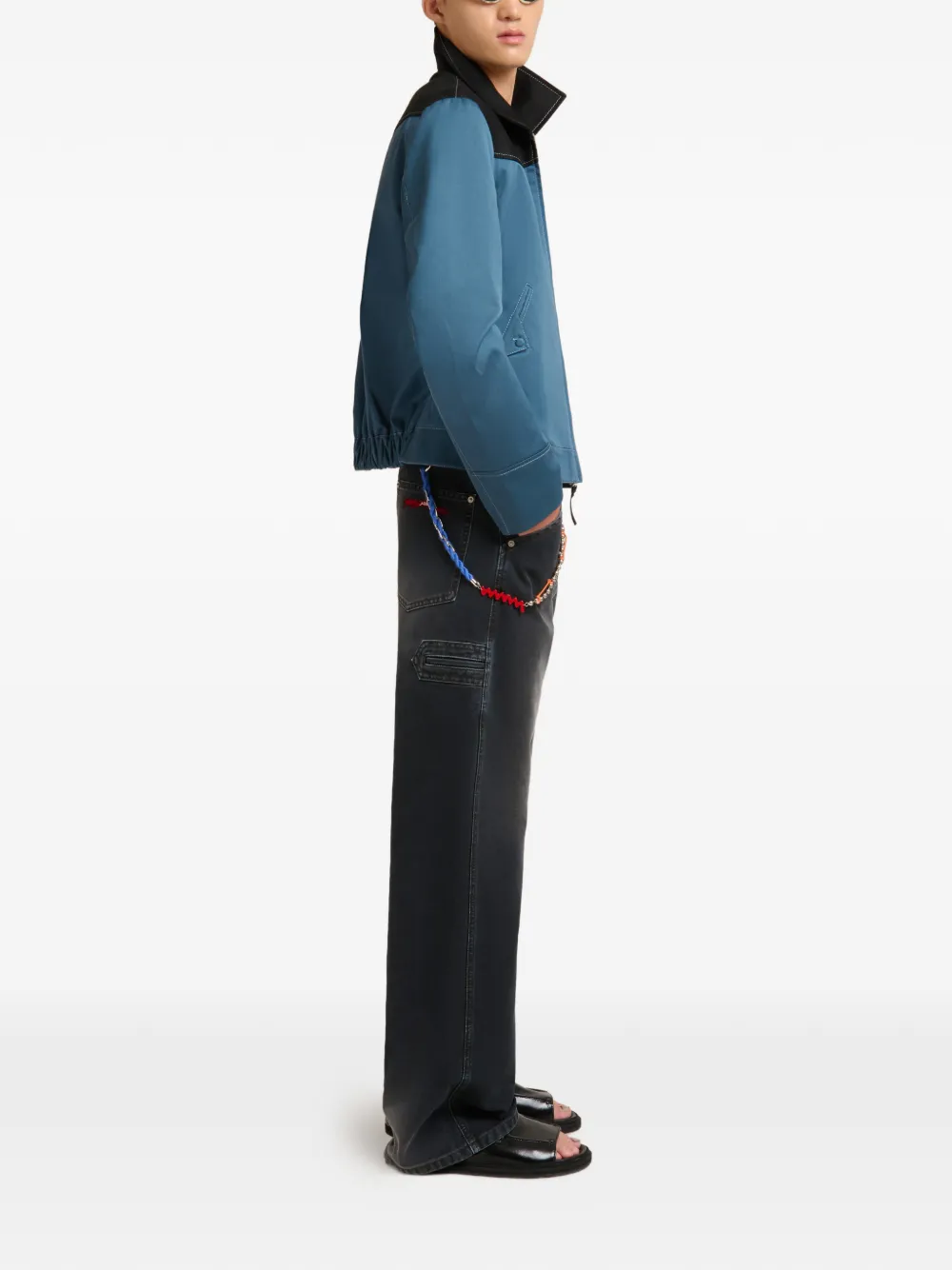  Marni Pointed Zip-fastening Jacket - Blue 
