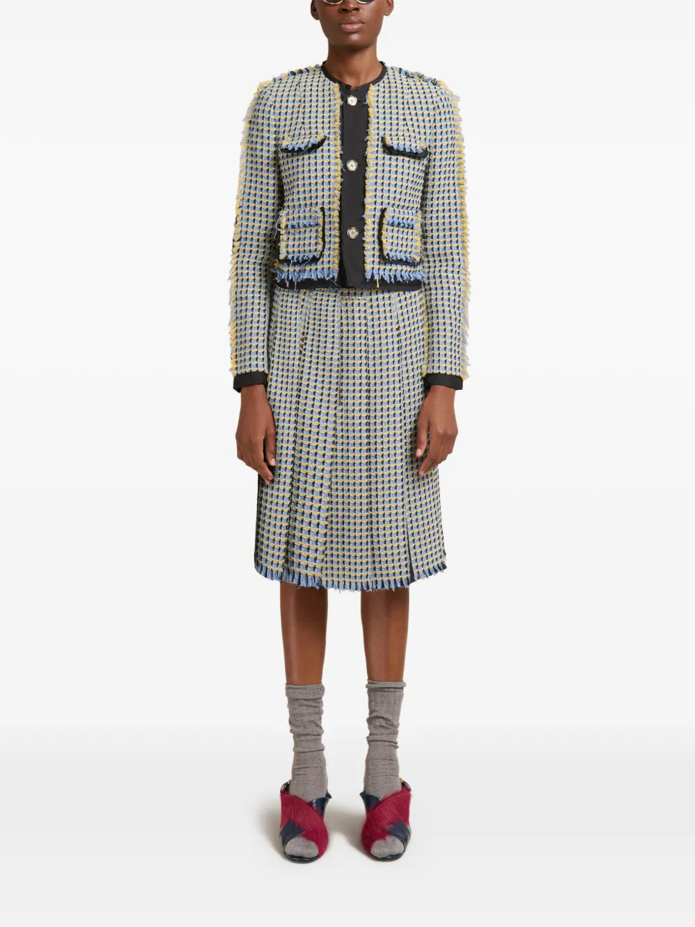 Marni Tweed Jacket - Blue 