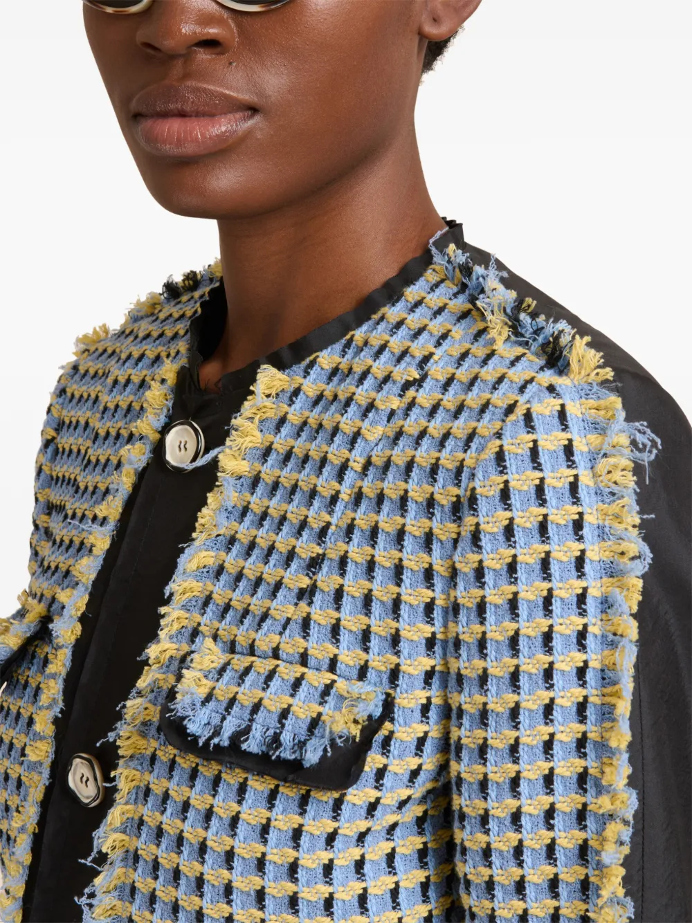 Marni Katoenen jack met tweed-effect Blauw