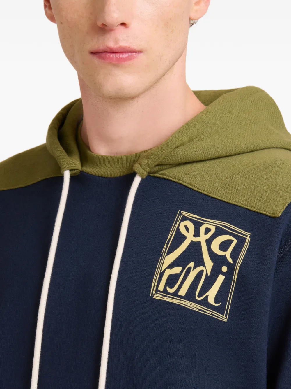 Marni Hoodie met colourblocking Blauw
