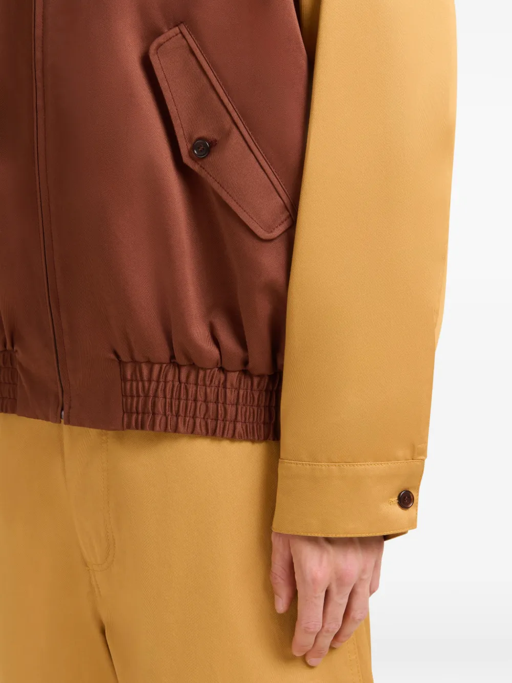Marni Jack met raglan mouwen en rits Bruin