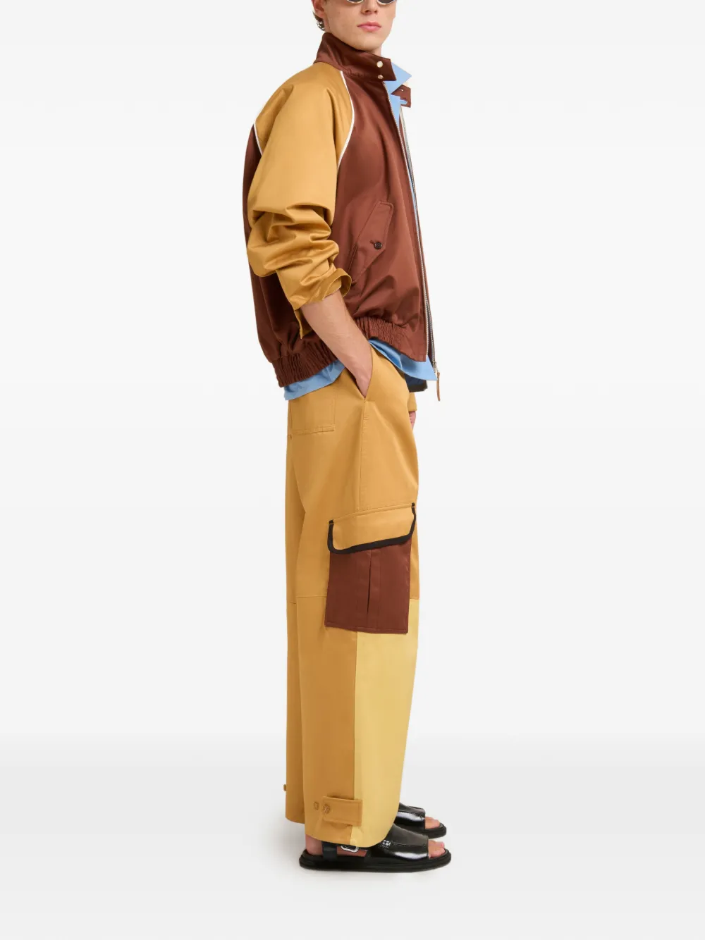  Marni Zip Raglan-sleeve Jacket - Brown 