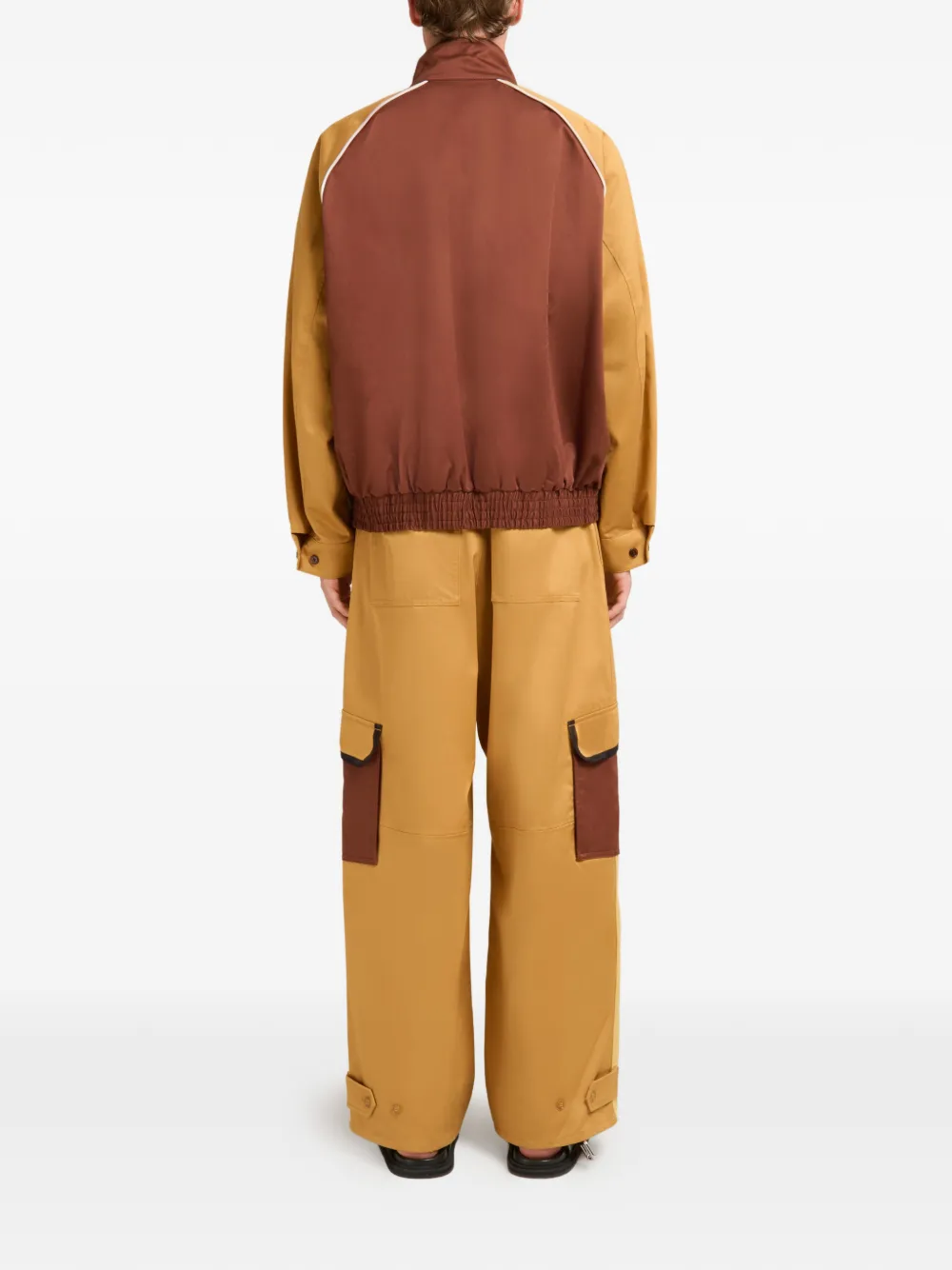 Marni Jack met raglan mouwen en rits Bruin