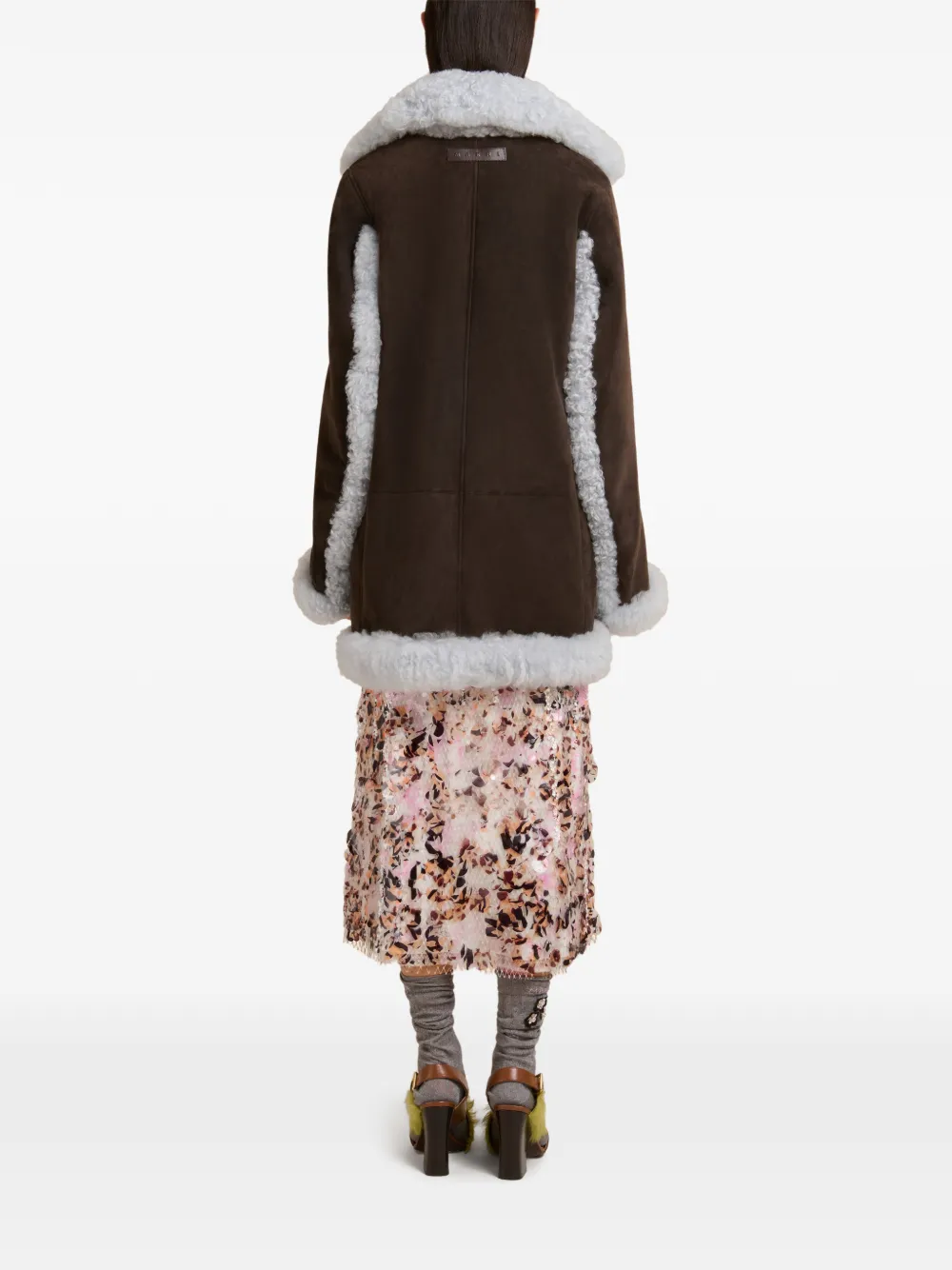 Marni Logo-patch Pocket Leather Jacket In Brown