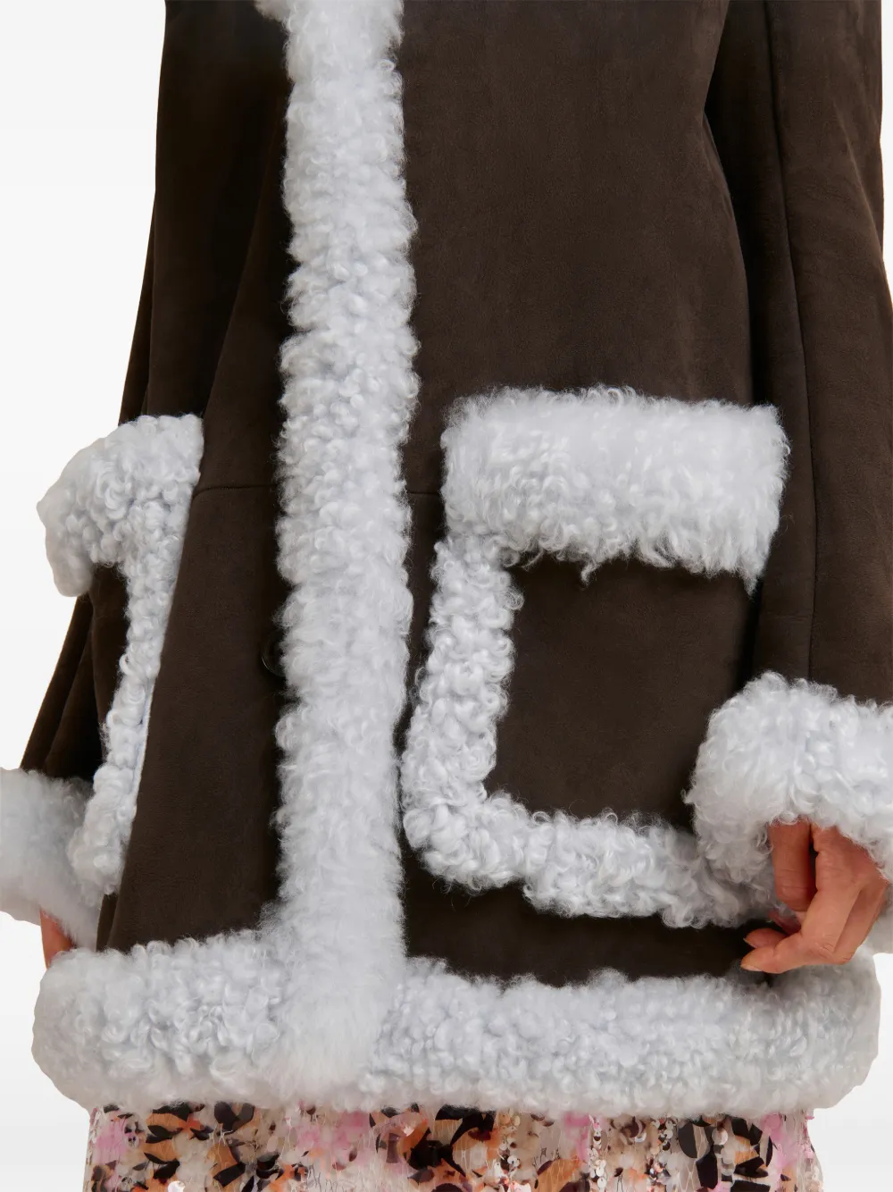 Marni Logo-patch Pocket Leather Jacket In Brown