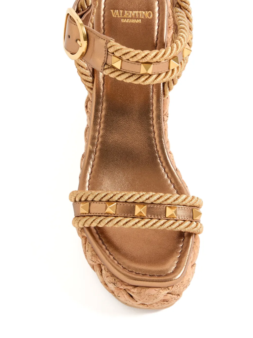 Valentino Garavani Leren sandalen Bruin