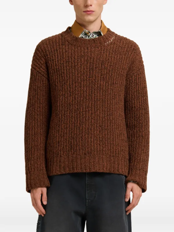SUNSEA エルボーパッチ(34)ニット ブラウン SUNSEA(サンシー) / Waffle
