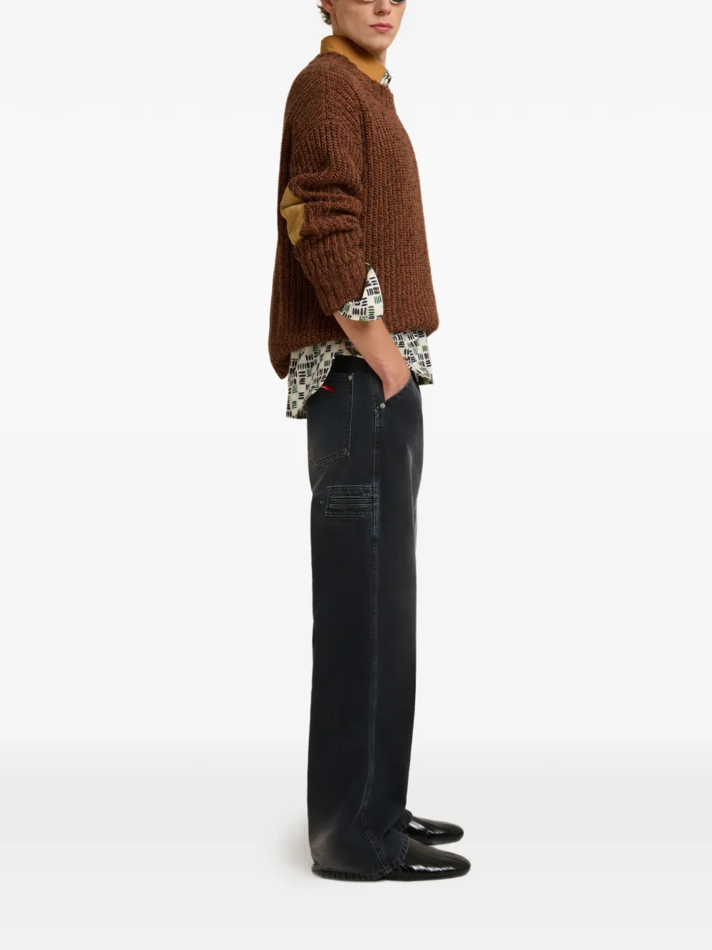 Marni crew neck elbow-patch sweater | Sweatshirts | Image 2