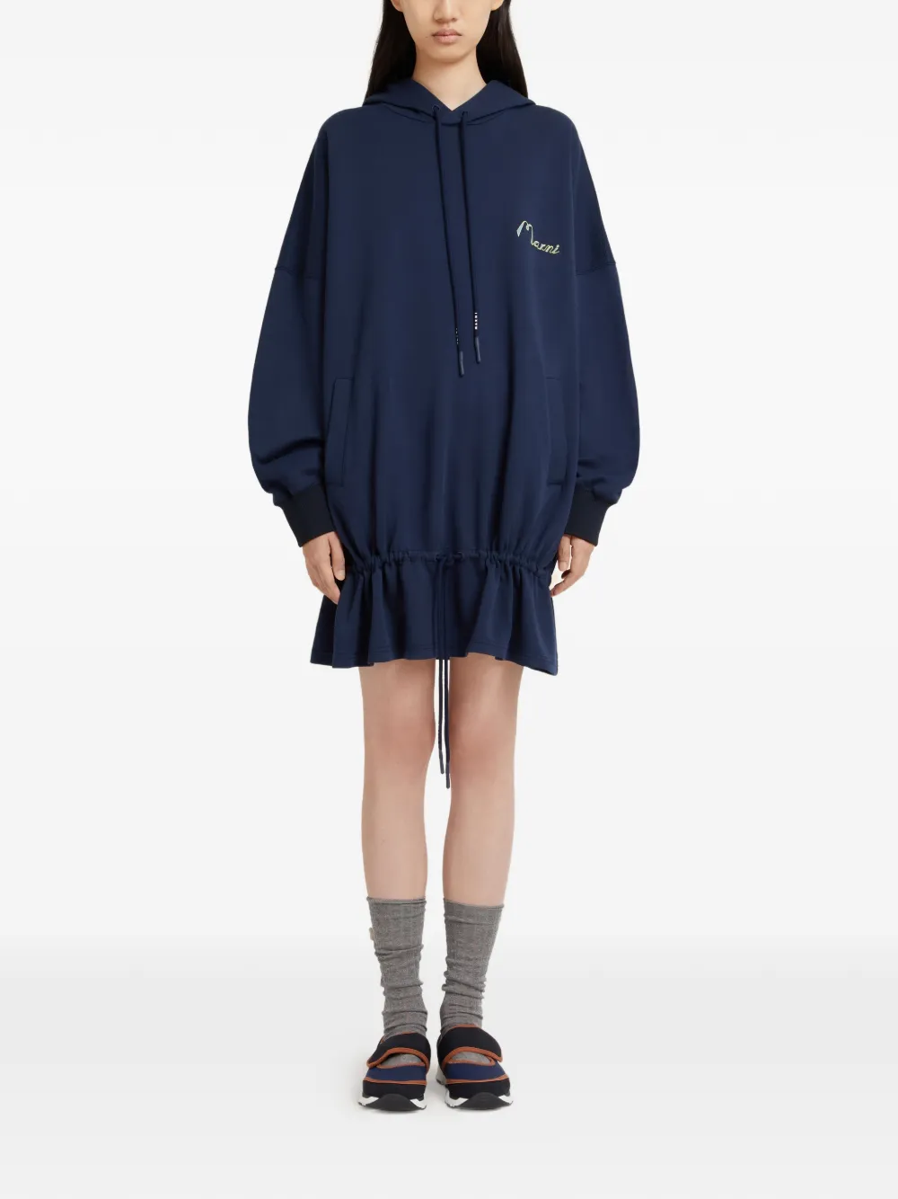 Marni Mini-jurk met trekkoord Blauw