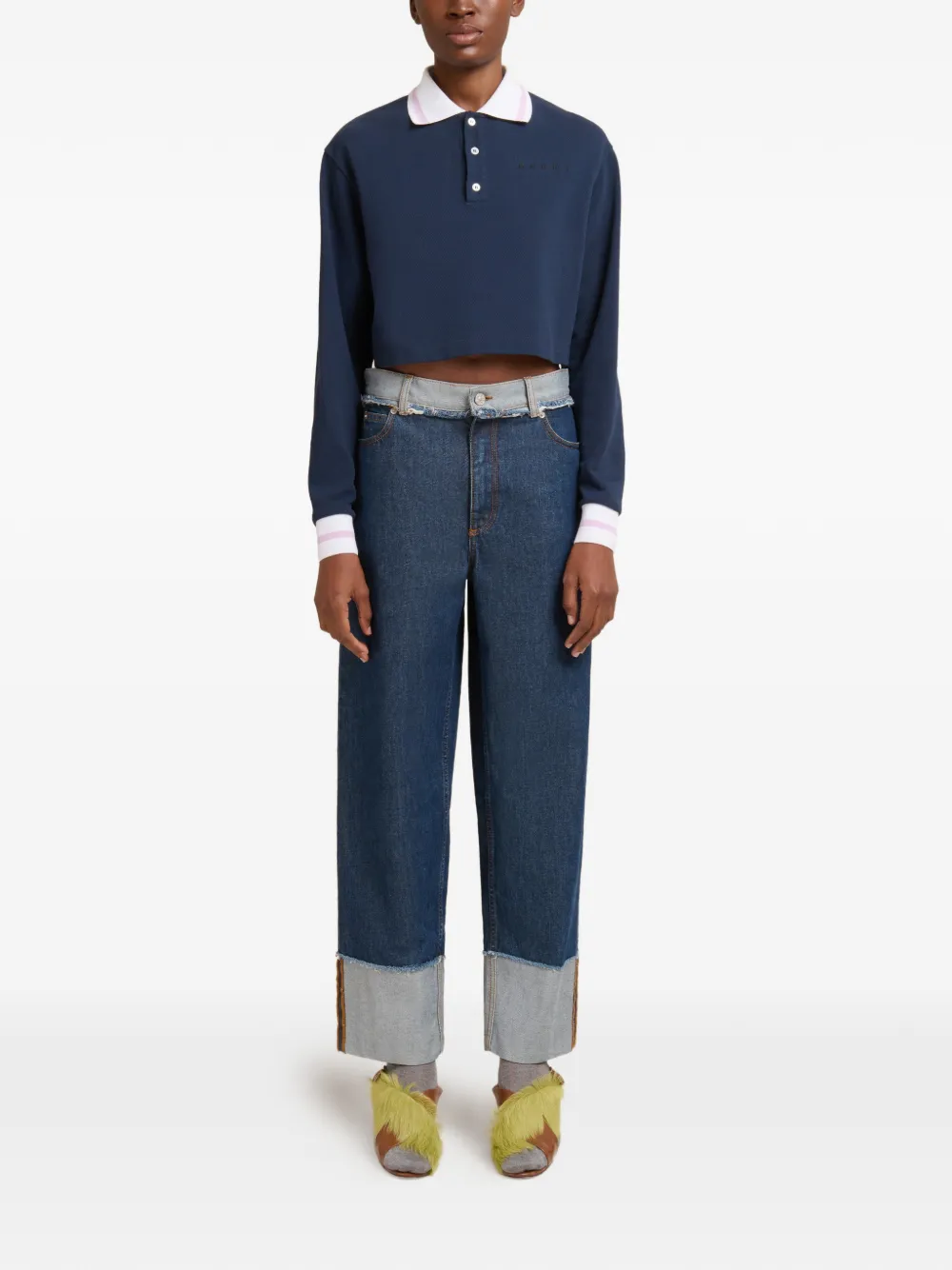Marni Jeans met omgeslagen manchetten - Blauw