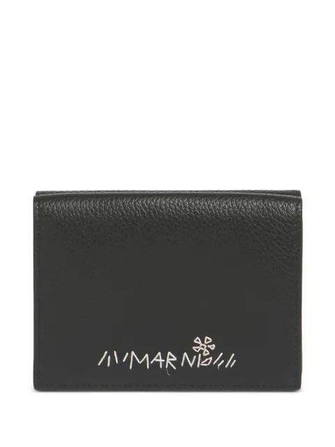 Marni embroidered-flower trifold wallet