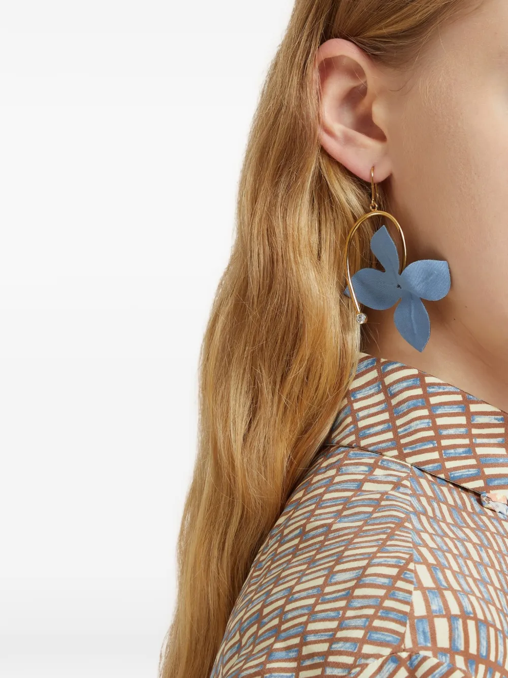 Marni Oorbellen met hanger van stras - Goud