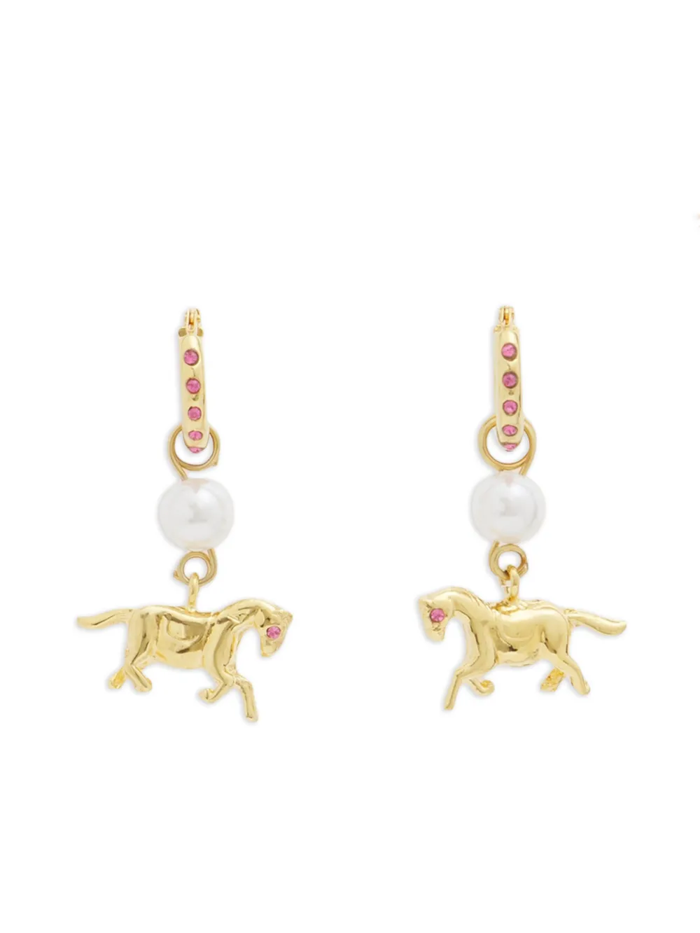 Marni horse-pendant earrings - Oro