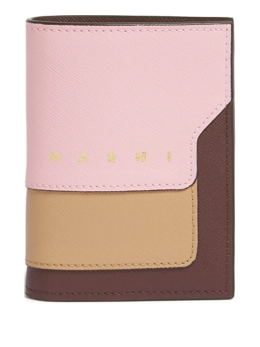 Marni Saffiano Bifold Wallet In Pink