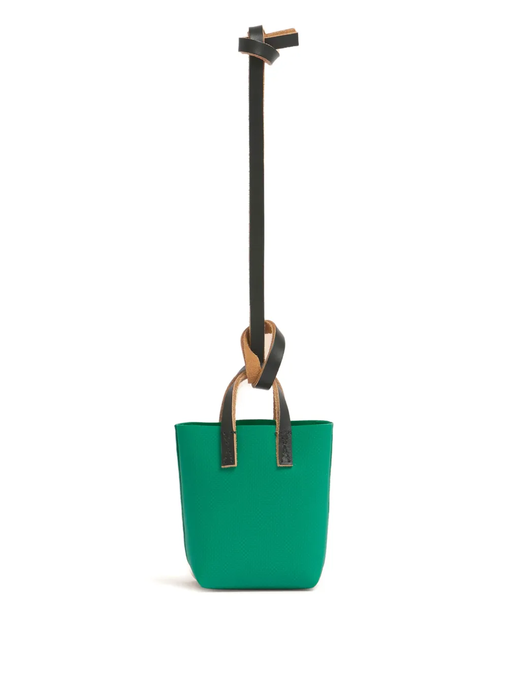 Marni Stitching Printed Bag Charm In Green