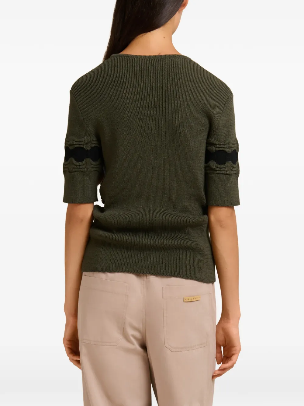 Marni Contrasting-stitches T-shirt In Multi