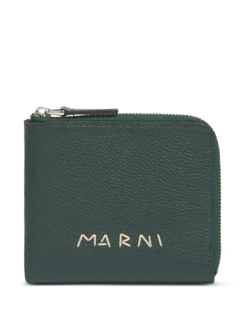 Marni mending-embroidery logo wallet